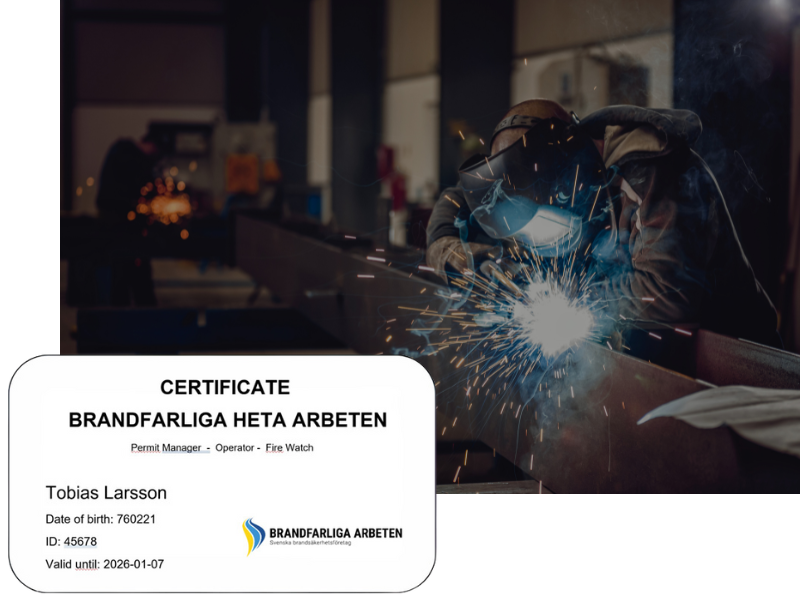 Kurs i Brandfarliga Heta Arbeten