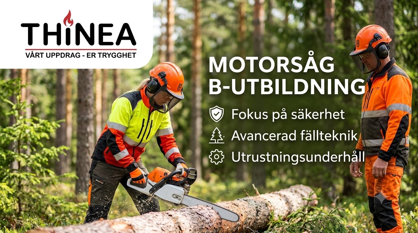 Motorsåg B-utbildning, trädfällning