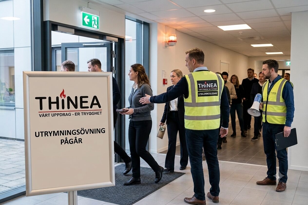 Utrymningsövning för företag