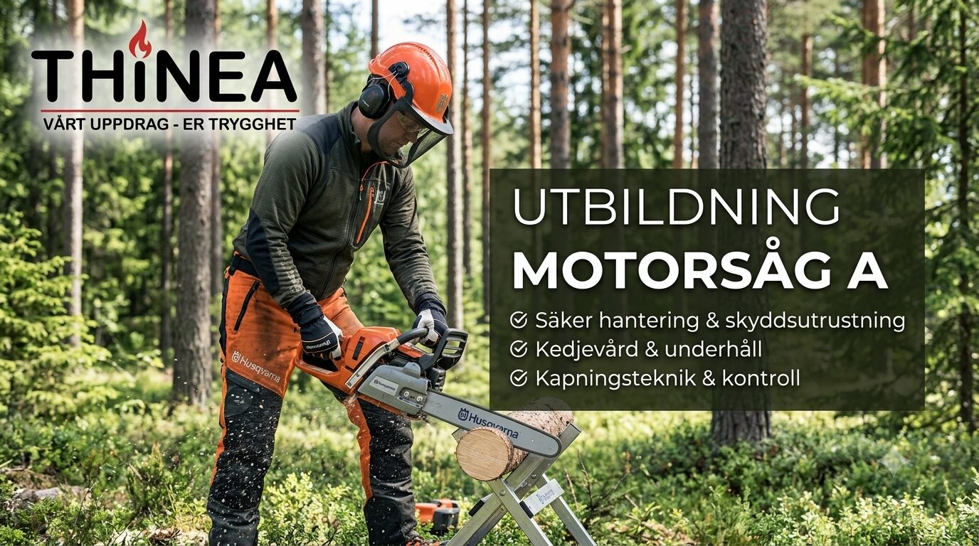 Motorsåg A-utbildning, motorsågskörkort